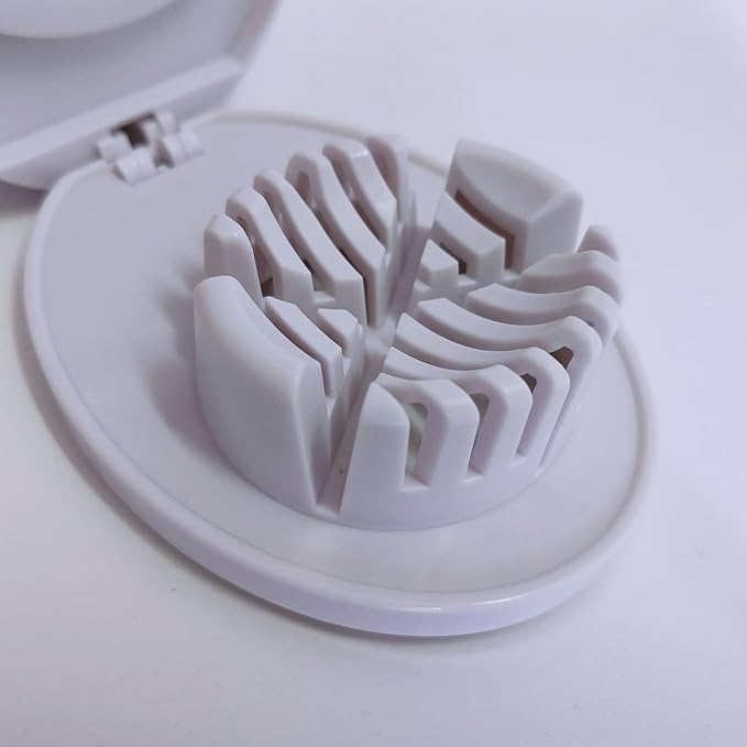 Egg Slicer for Hard Boiled Eggs,Easy to Cut Egg into Slices, Wedge and Dices, Sturdy ABS Body with Stainless Steel Wires,Non-slip Feet,Dishwasher Safe, BPA Free (Purple)
