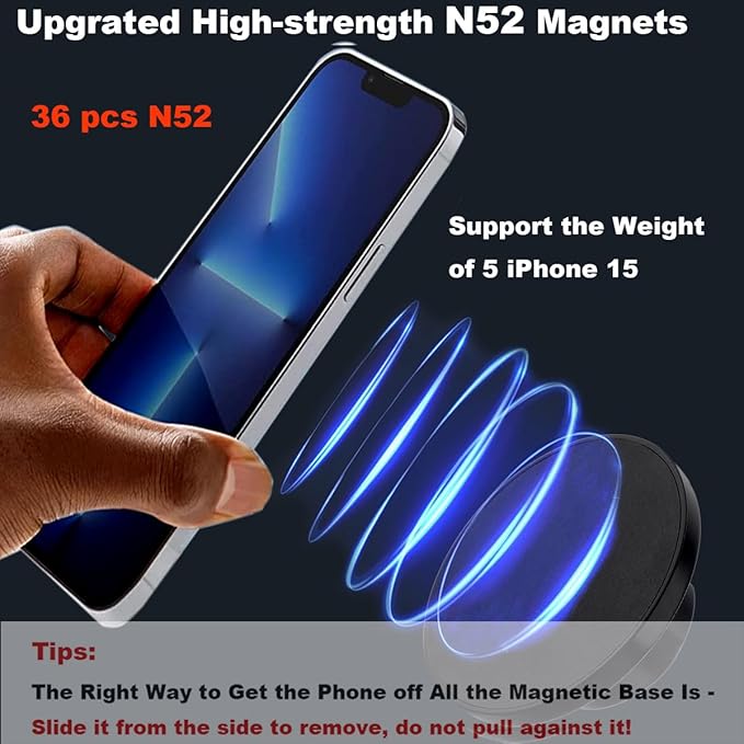 Magnetic Phone Holder for Ram Mount, 1" (25mm) Ball Mount for Magsafe for Ram B Size Socket