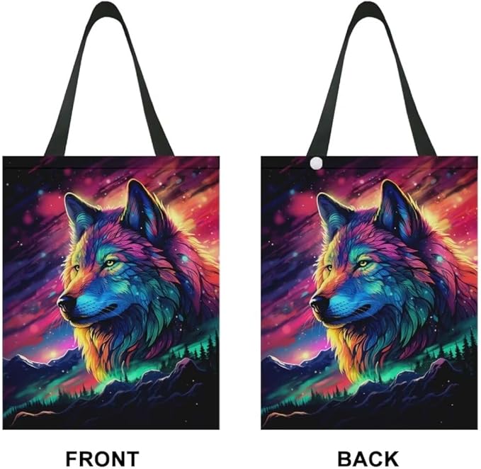 Wolf Car Garbage Bag, Hanging Car Trash Bag, Foldable Garbage Can for Front Back Seat, Multi-FunctionalRubbish Bag Storage Pocket, Car Accessories