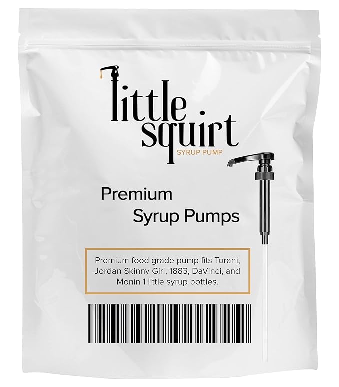 1-Pack Black Coffee Syrup Pump Dispenser – Fits 750ml Syrup Bottles – Reusable Pump for Flavored Coffee, Tea, Beverages