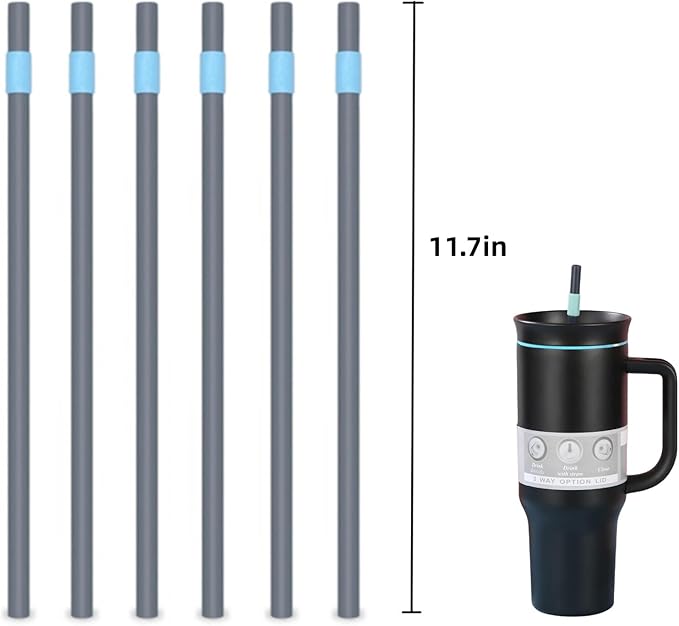 Replacement Straws for Owala 40oz Tumbler Stainless Steel Triple Layer Insulated Travel Tumbler, Pack of 8