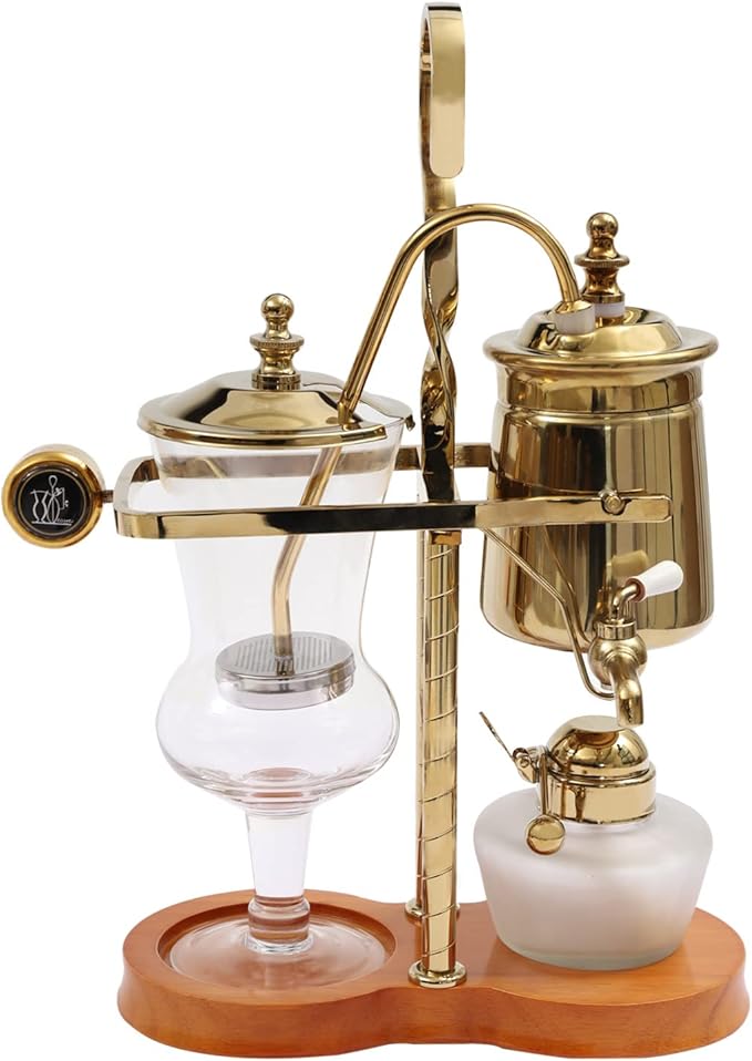 Vintage Siphon/Syphon Coffee Maker Belgian Belgium Coffee Brewer Tea Maker 400ml/ 15oz - Gold