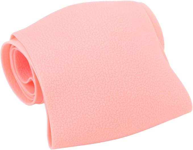 Silicone Steering Wheel Cover, Antislip Design, Sweatproof Protector for Cars, Fits Most Standard Sizes (Pink)