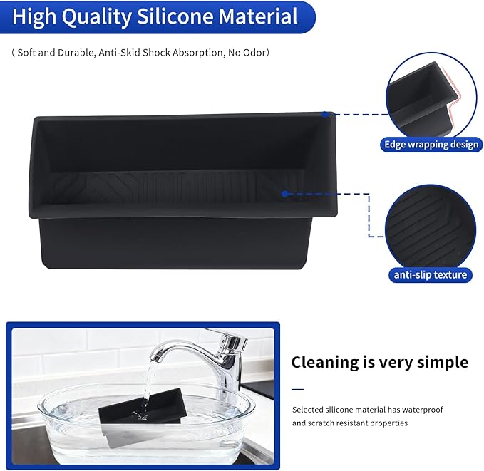 Toyota Car Door Container for 2024 2025 2026 Toyota Tacoma Car Door Pocket Tray Silicone Storage Bag Interior Modification Accessories (Car Door Storage Box)