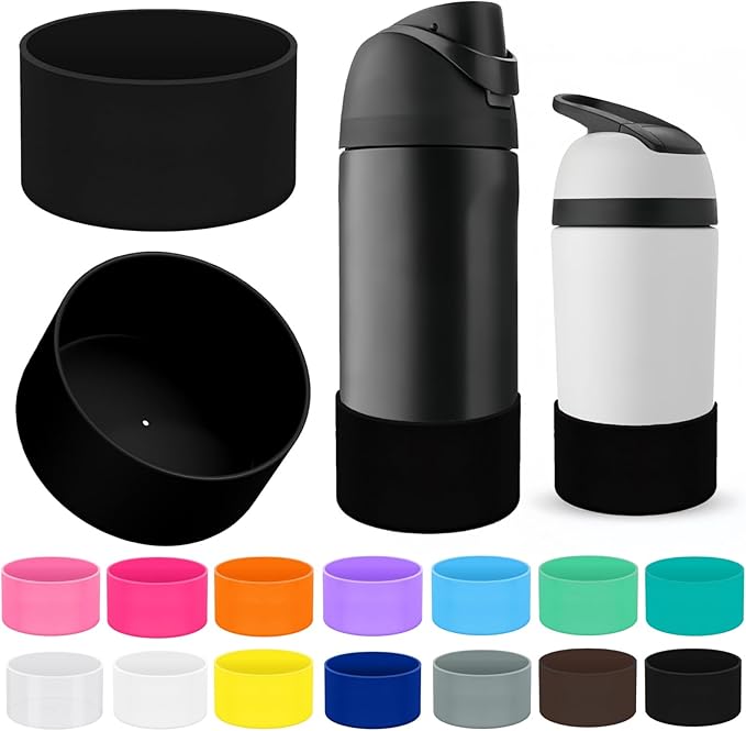 2PCS Silicone Protector Boots Compatible with Owala Kids 16oz & 14oz, Accessories for 12oz - Anti-Slip, Scratch-Resistant, Suitable for School, Outdoor, Easy Grip