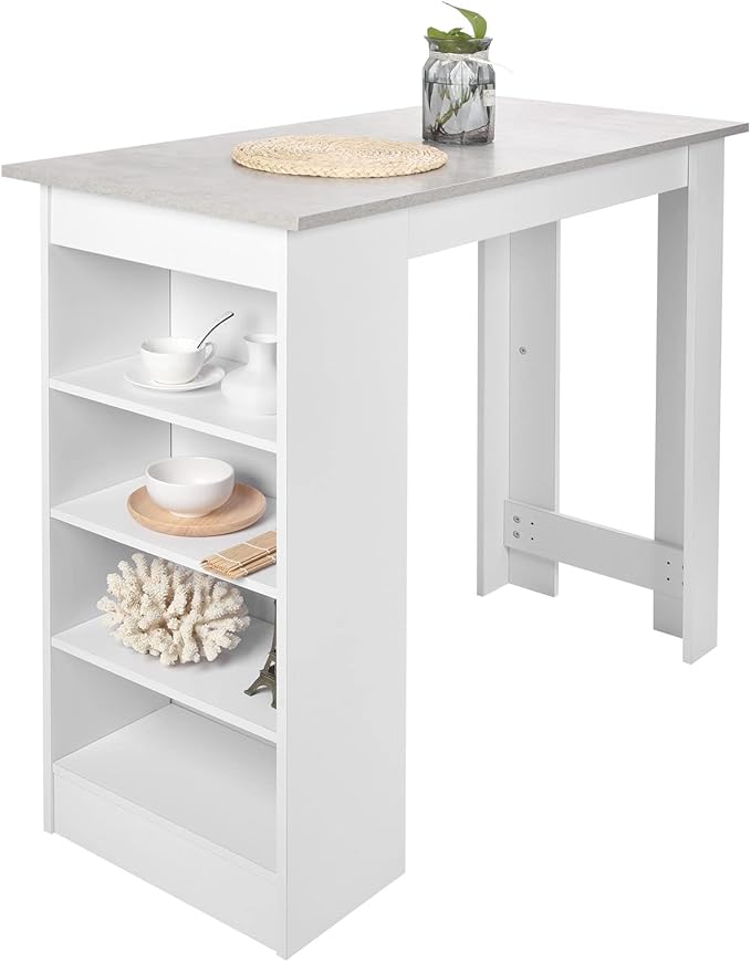 EVTSCAN Multi‑Storage Space Desk Durable Coffee Bar Table for Home Living Room Restaurant