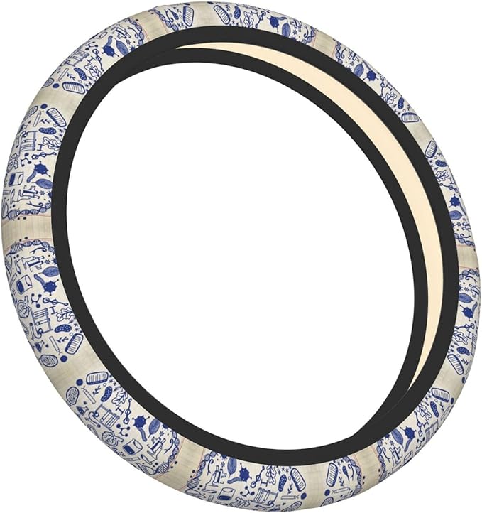 Neoprene Steering Wheel Cover Biology Drawings in Heart Car Steering Wheel Cover Universal Fit for Most Cars