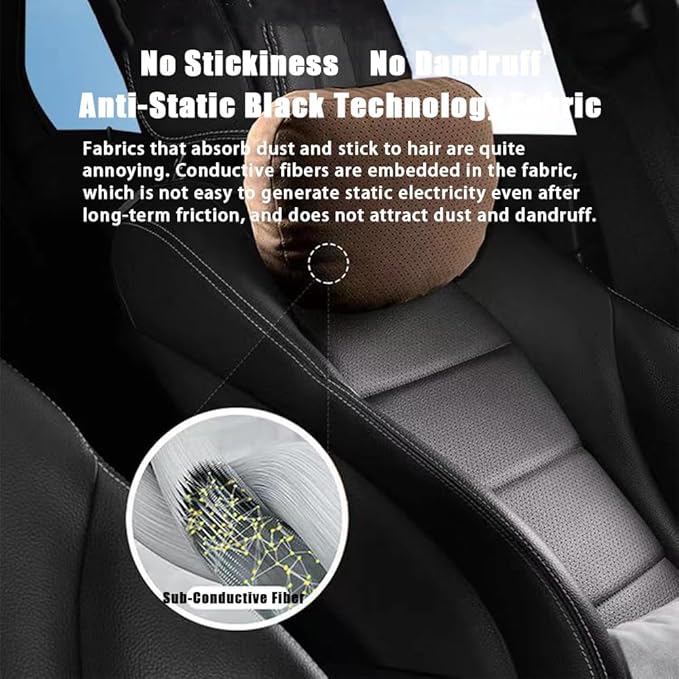 Car Headrest Pillow for Mercedes Benz GLS/AMG X167 X166 SUV 5-Seats Car Seat Lumbar Pillow Car Headrest Pillow Car Seat Neck Break Cushion Head Support Rest Pillow Accessories
