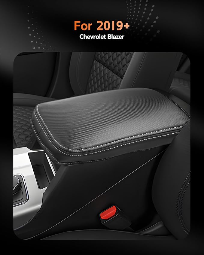 CDEFG for Chevrolet Blazer 2019-2025 2026 Center Console Cover Armrest Box Cover for Chevy Blazer (2LT, 3LT, Premier, RS) Accessories Console Arm Rest Protector