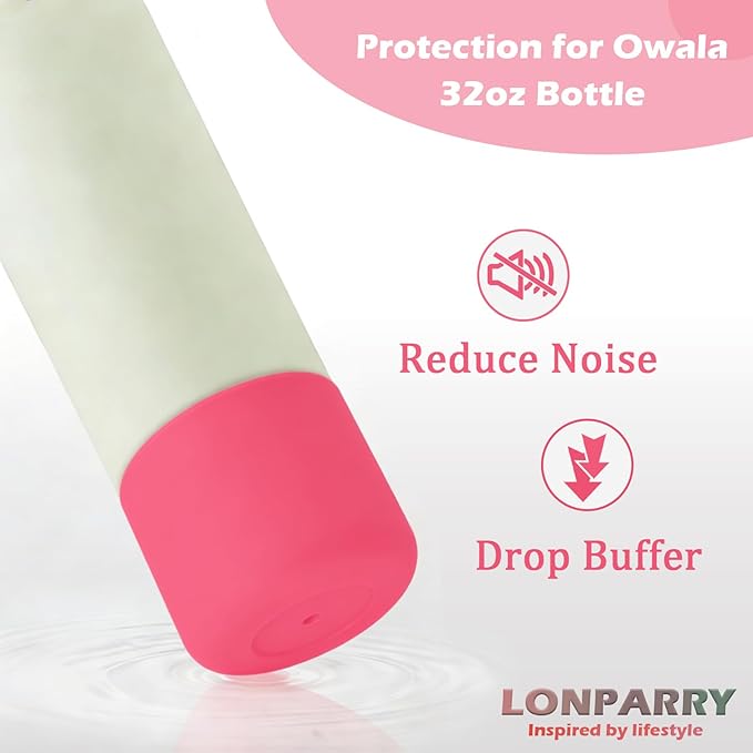 2-PCS Silicone Boot for Owala water bottle 32oz, Accessories for Owala 32 oz boots - bottles Protector Sleeve Anti-Slip & Scratch Rubber Bottom Cover for Free Sip,Twist,Flip Water Bottles