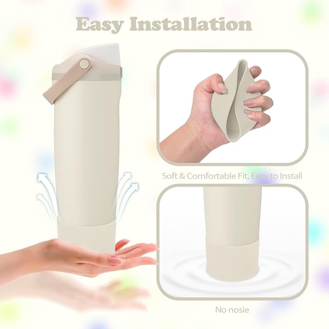 Silicone Boot for Owala 30oz & 40oz FreeSip Sway Bottles & Tumblers - Non-Slip, Scratch-Resistant, Stability Enhancer, Available in 12 Colors (Lightly Toasted)