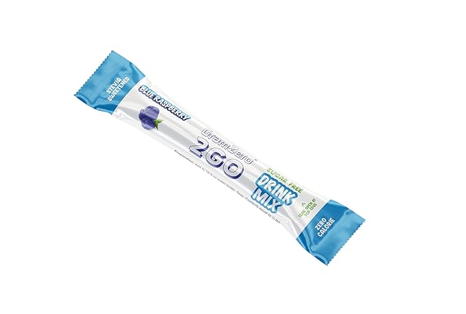 GramZero 2GO Sticks - Blue Raspberry, Zero Calorie Sugar Free Drink Mix, Stevia Sweetened, Great For Nutrition Club Loaded Tea To Go Kits