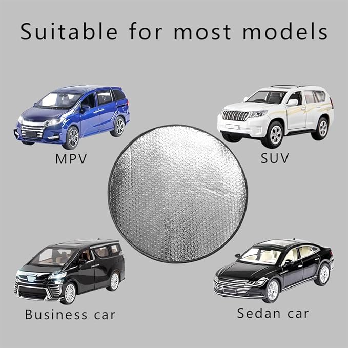 Steering Wheel Sun Shade Cover, Cooling Steering Wheel Cover, Anti-Heat Aluminum Foil Steering Wheel Cover, Steering Wheel Sun Block, Steering Wheel Covers Car Accessories for Cars, Trucks, SUVs