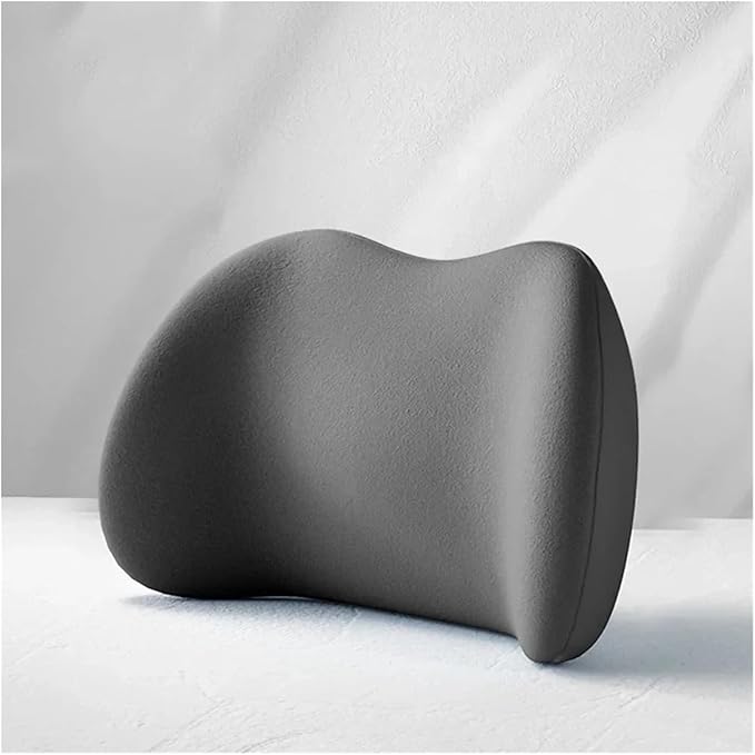 Memory Foam Car Neck Pillow - Soft fit for Seat Headrest & Lumbar Support Cushion(Gray 1set)