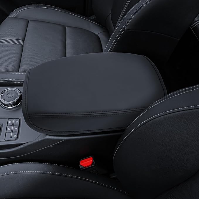 Armrest Cover for 2024 2025 Ford Ranger (XL/XLT/Lariat/Raptor) Accessories Center Console Middle Lid Pad Protector for Car Elbow Rest
