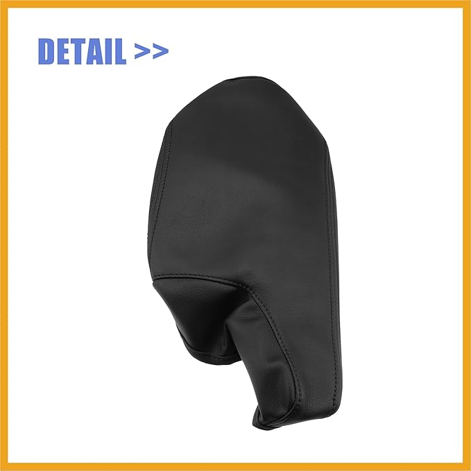 Car Center Console Armrest Cover for Mazda 3 2014-2016 Faux Leather Interior Arm Rest Cover Elbow Cushion Pad Black Replacement