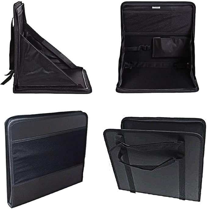 Foldable Travel Car Laptop Holder Tray Bag Mount Back Seat Auto Food Work Table Organizer