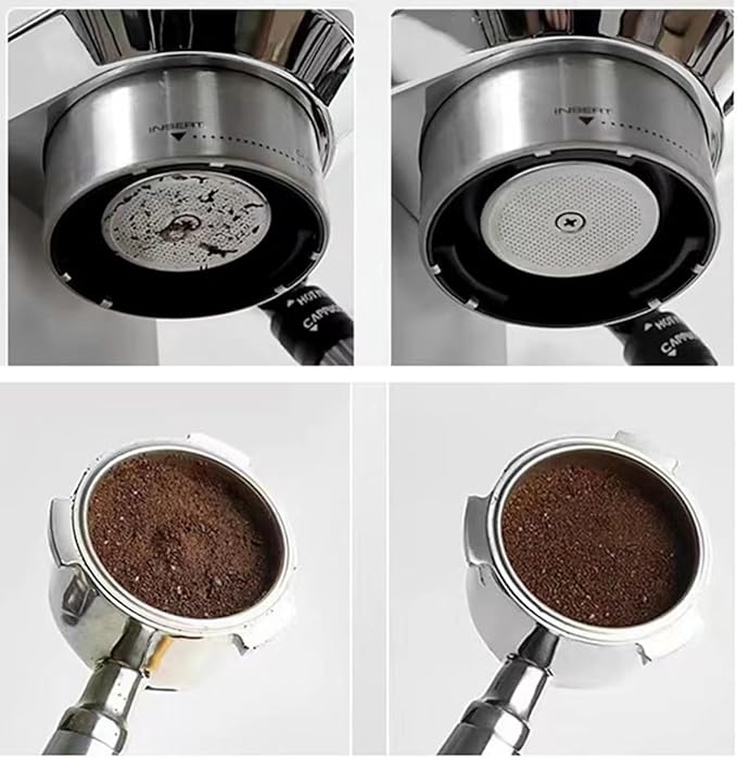 2 Pcs 58mm Espresso Puck Screen Stainless Steel, 1mm Thickness Reusable Coffee Filter Mesh Plate for Espresso Portafilter Filter Basket (58mm,150μm)