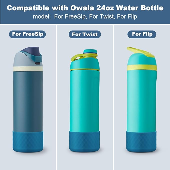 Silicone Boot for Owala Water Bottle 24 oz 32 oz 40 oz, Anti-Slip Protective Sleeve for FreeSip/Twist/Flip Stainless Steel Water Bottles Accessories