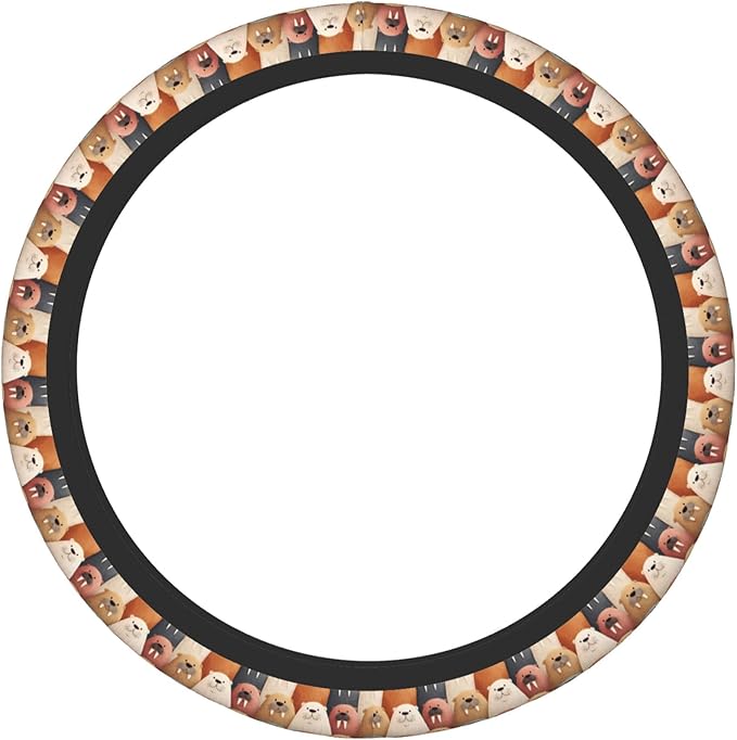 Car Steering Wheel Cover 15 Inch Leather Breathable Universal Auto Steering Wheel Protector Fit Auto Suvs Van Truck - Playful Walrus Wonders 3