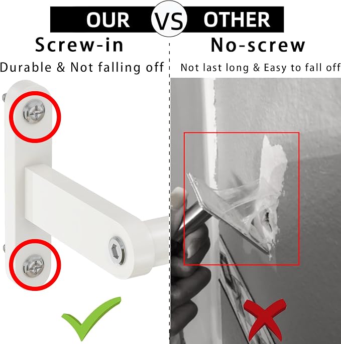 KLJKPA White 24 Inch Bathroom Towel Bar, Towel Racks for Bathroom Wall Mounted Hanging Bath Towels, Stainless Steel Single Towel Rod Holder