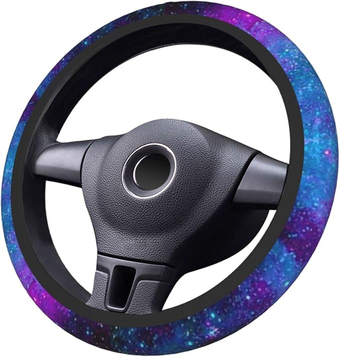 Galaxy Steering Wheel Cover for Women Men Girls Car Accessories Decor Anti-Slip Neoprene Auto Steering Wheel Covers Protector Universal 15 Inch