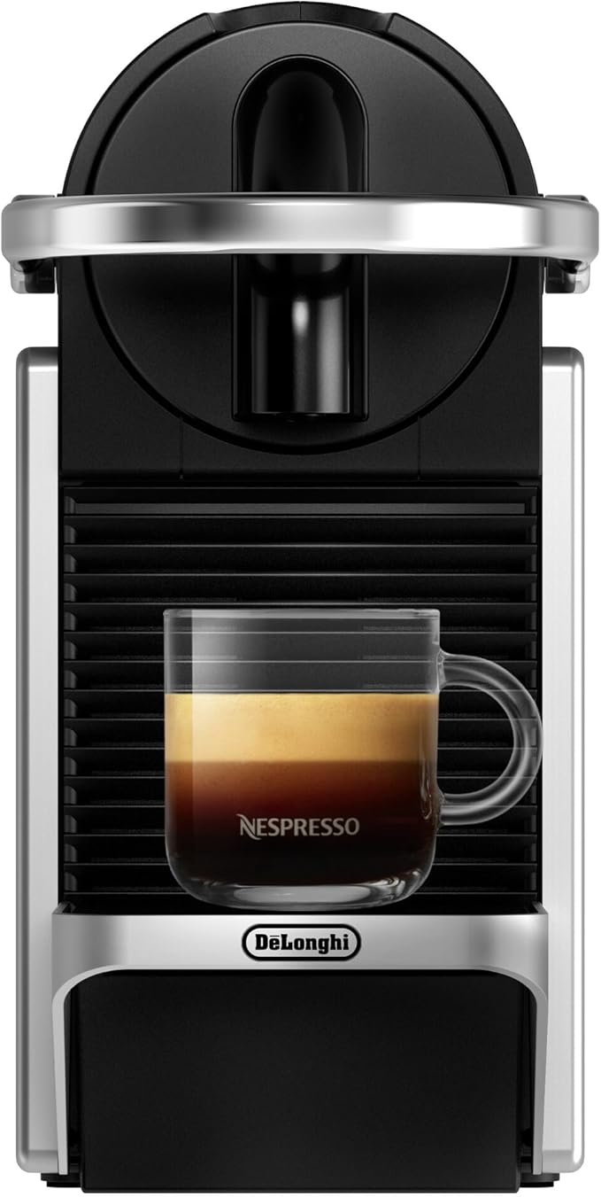 De′Longhi Nespresso Pixie EN127.S, Fully Automatic Coffee Machine, One-Button Coffee Machine with Multi-Function, Welcome Set Included, Compact Design, 19 Bar Pressure, 1260W, Silver