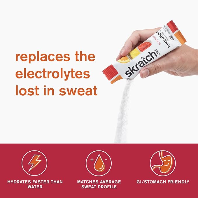 Skratch Labs Hydration Sports Drink Mix Packets – Real‑Fruit Electrolyte Powder for Fast Hydration & Endurance | Fruit Punch | 20 Pack | Vegan, Non‑GMO, Clean Ingredients