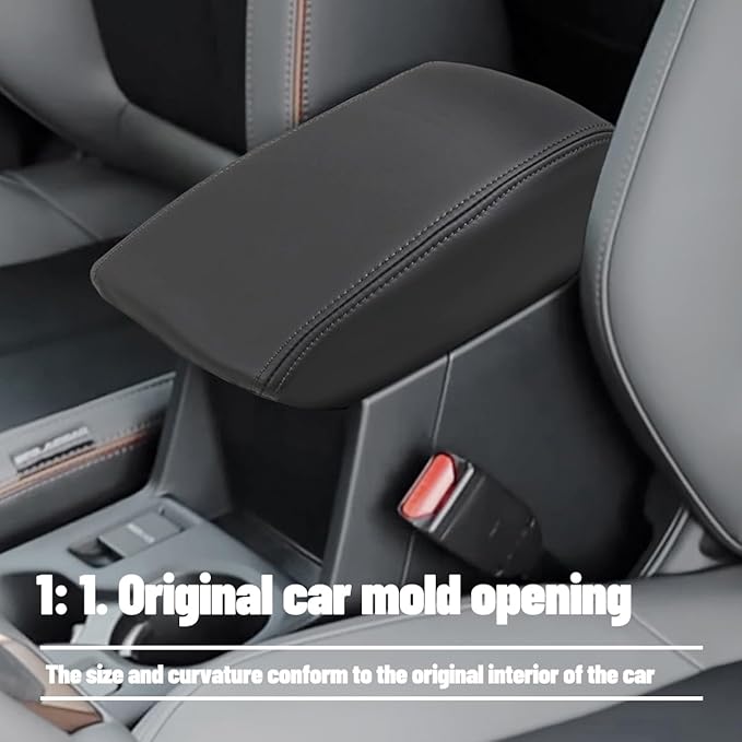 Center Console Cover Compatible with 2025 Subaru Forester Armrest Box Cover Car Interior Accessories Arm Rest Cushion Pad Waterproof Anti Slip Stain Resistant RED Stitching