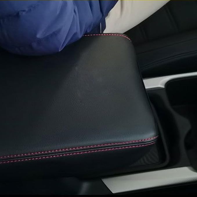 Compatible with Center Console Armrest Cover for Honda HR-V 2023 2024 2025 Leather Arm Rest Storage Box Lids Cushion Protector Pad
