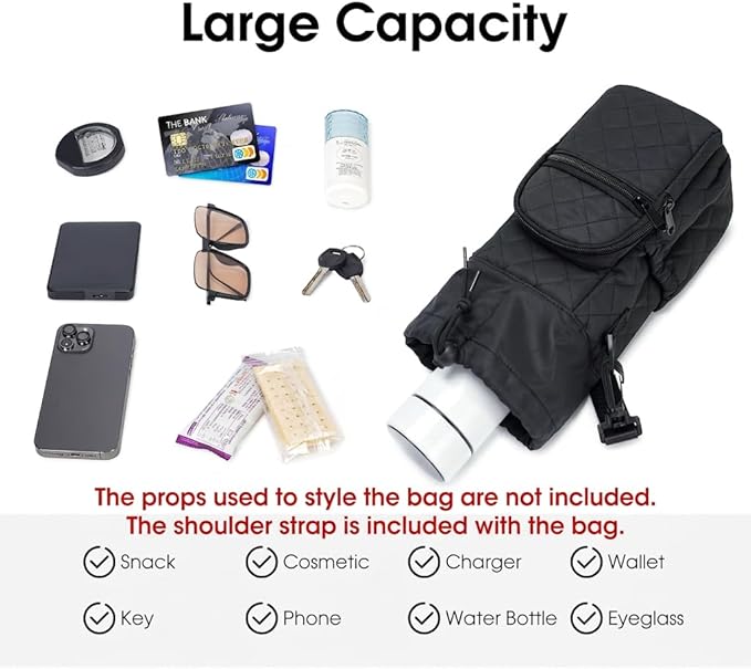 sportsnew Water Bottle Holder with Strap 32oz 40oz Insulated Water Bottle Carrier Sling Bag with Phone Pocket Crossbody