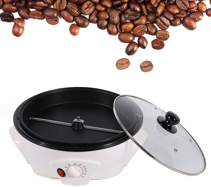 Home Coffee Roaster Machine with 1500g Max Capacity - for Coffee Bean Roasting - 800w Power and Non-Stick Pan - Featuring Lights Out Device for Safe Roasting