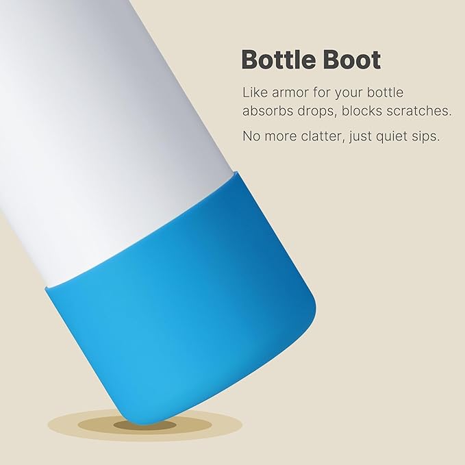 Boot for Owala 32 oz Twist/FreeSip/Flip Stainless Steel Water Bottle, Silicone Rubber Bottom Protector for Owala 32 oz Water Bottle (Blue)