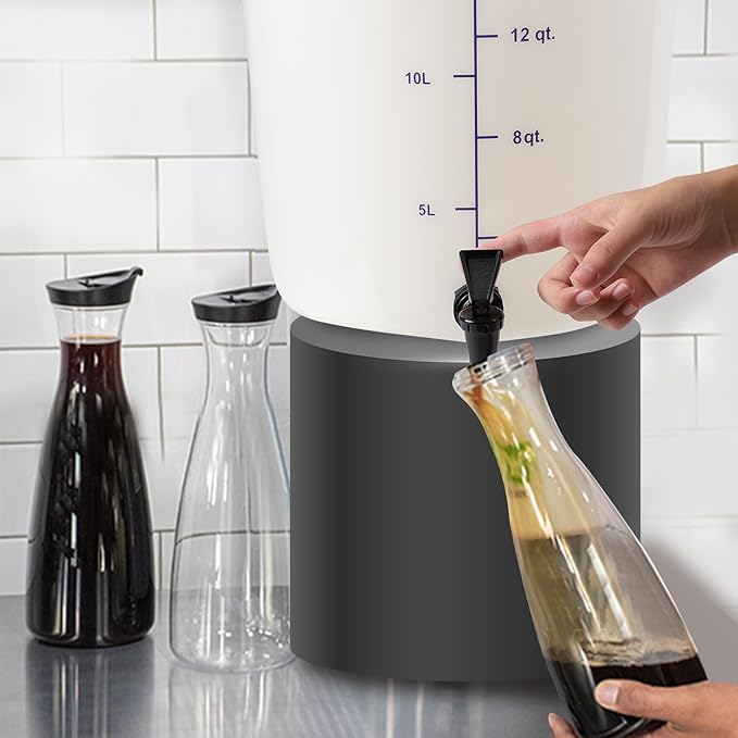 Snap! Cold Brew Do-it-Yourself Kit, 22L/5 Gallon Capacity, Instructions, Black/white, Cold Brew Coffee Set, BVCBRBDIK02