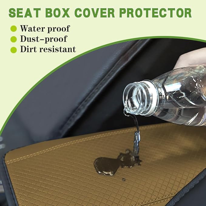 Car Center Console Armrest Pad, 12.6X 7.2 Inch PU Leather Waterproof Auto Armrest Seat Box Cover Protector, Car Center Console Cover, Universal Car Interior Accessories for Cars, Trucks, SUVs