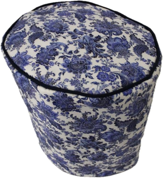 Cotton Cover Compatible with Coffee Brewing System (K Supreme, Blue Floral)
