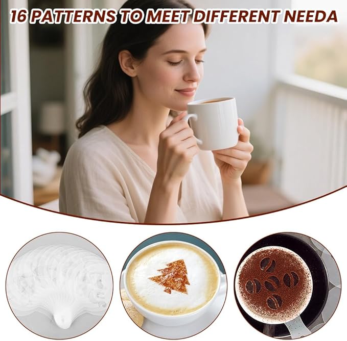 22pcs Coffee Tamper Set, Espresso Accessories, Tampers kit Barista Tools with 51mm Espresso Tamper, WDT Tool, Coffee Stirrer, Tamper Mat, Coffees Stencils, Latte Art Pen