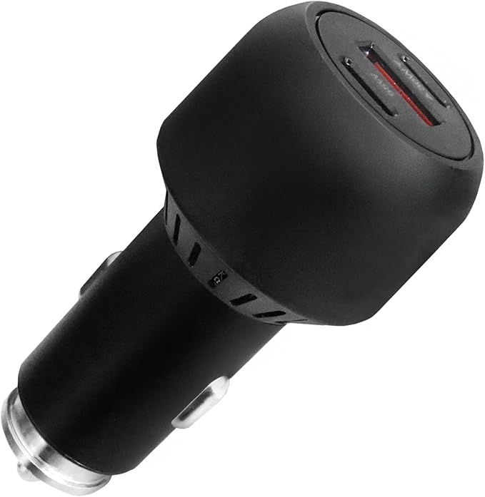 BoxWave Universal RapidRush PD Car Charger (95W), Fast, 2 USB Charger - Jet Black, Car Charger for Smartphones and Tablets