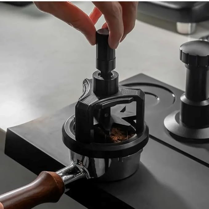58mm WDT Espresso Tool – Adjustable Height Coffee Distributor & Leveler with Magnetic Base – 10 Stainless Steel Needles for 58mm Portafilters, Barista Espresso Stirrer & Even Extraction