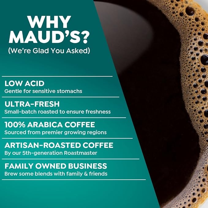 Maud's Espresso Roast Coffee Pods, 50ct, Dark Roast Coffee in Single Serve Pods – 100% Arabica Coffee, Compatible with Keurig K Cups Maker