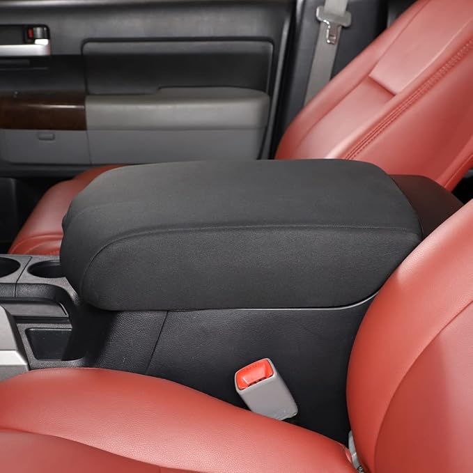 CHEAYAR Armrest Box Cover, Center Console Armrest Cover Kit Compatible with Toyota Tundra 2007-2013, Console Armrest Cushion Automotive Customized Console Armrest Cushion (Cloth)