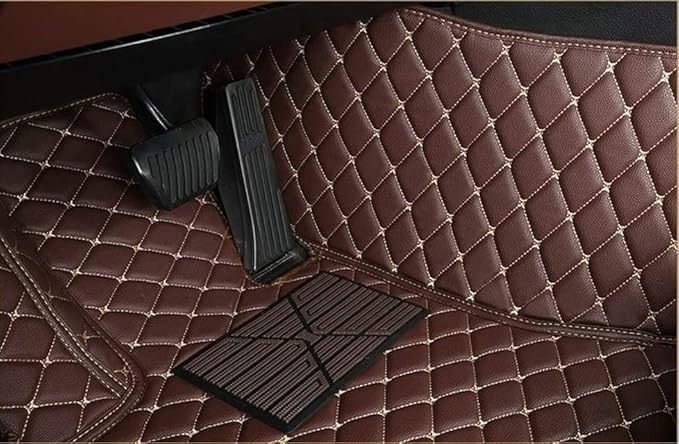 Car Floor Mats for 99% Cars, Trucks and SUVs Full Coverage Pads Protection Non-Slip Leather Floor Liners (Full Black)