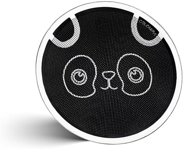 53mm Espresso Puck Screen, 0.2mm Ultra Thin Espresso Puck, Metal Reusable Coffee Filter for 54mm Espresso Portafilter Basket with Titanium PVD Coating - 316 Stainless Steel(Panda)