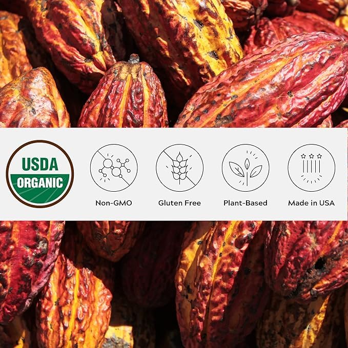 One Farm by WAAYB Organic Cacao Nibs, Single Estate, Non-GMO, Fair-Trade, Vegan, Gluten Free, 100% Raw Rizek Cacao Nibs in Resealable Bag - 7 oz (25 servings)