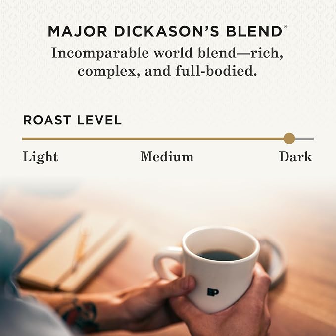 Peet's Coffee, Dark Roast Keurig K-Cup Pods, 100% Arabica Coffee - Major Dickason's Blend 75 Count (1 Box of 75 Pods)