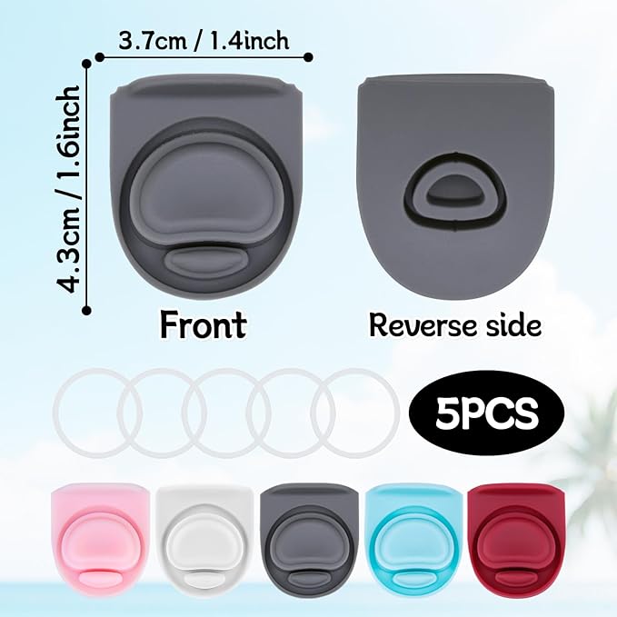 5 Sets Replacement Seal Gasket Stoppers for Owala Freesip 16oz 32oz Cap Mouth,Silicone O Sealing Ring Parts Water Bottle Top Lid Accessories for Owala Freesip 16/19/24/32/40oz（5 colors 5