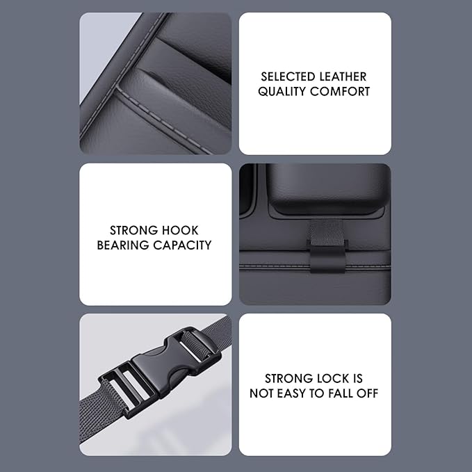 Backseat Car Organizer, Kick Mats Back of Seat Protectors bag with Touch Screen, Waterproof Seatback Covers for Kids, Multifunctional Universal Automotive Storage Pockets, Travel Accessories