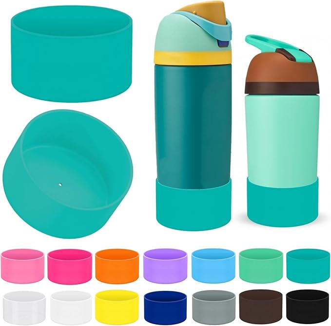 2PCS Silicone Protector Boots Compatible with Owala Kids 16oz & 14oz, Accessories for 12oz - Anti-Slip, Scratch-Resistant, Suitable for School, Outdoor, Easy Grip