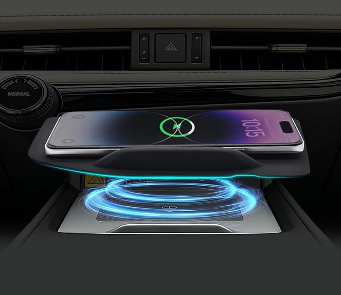Wireless Charging Anti-Slip Mat for Lexus 2022-2026 NX NX250/NX350/NX350h/NX450h+ Accessories Silicone Material Center Console Liner Protective Pad