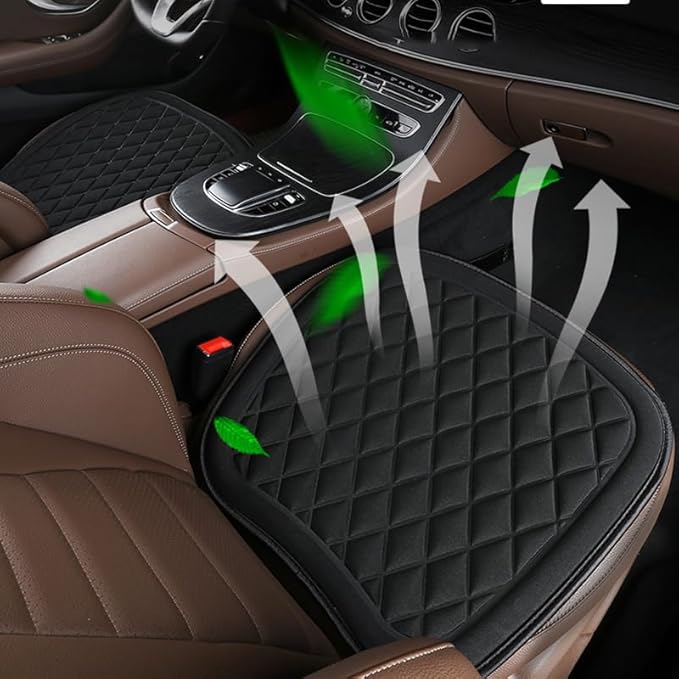 Premium Car Seat Cushion for BMW X1/X2/X3/X4/X5/X6/X7/X8/Z4, Sciatica and Back Pain Relief for Long Drives, Breathable Washable Car Decor Cover,A Black-3 Three-Piece Suit